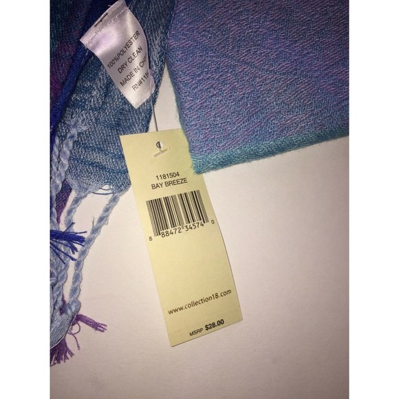 Collection Xiix Scarf Bay Breeze Blue Multi Color - Picture 6 of 8